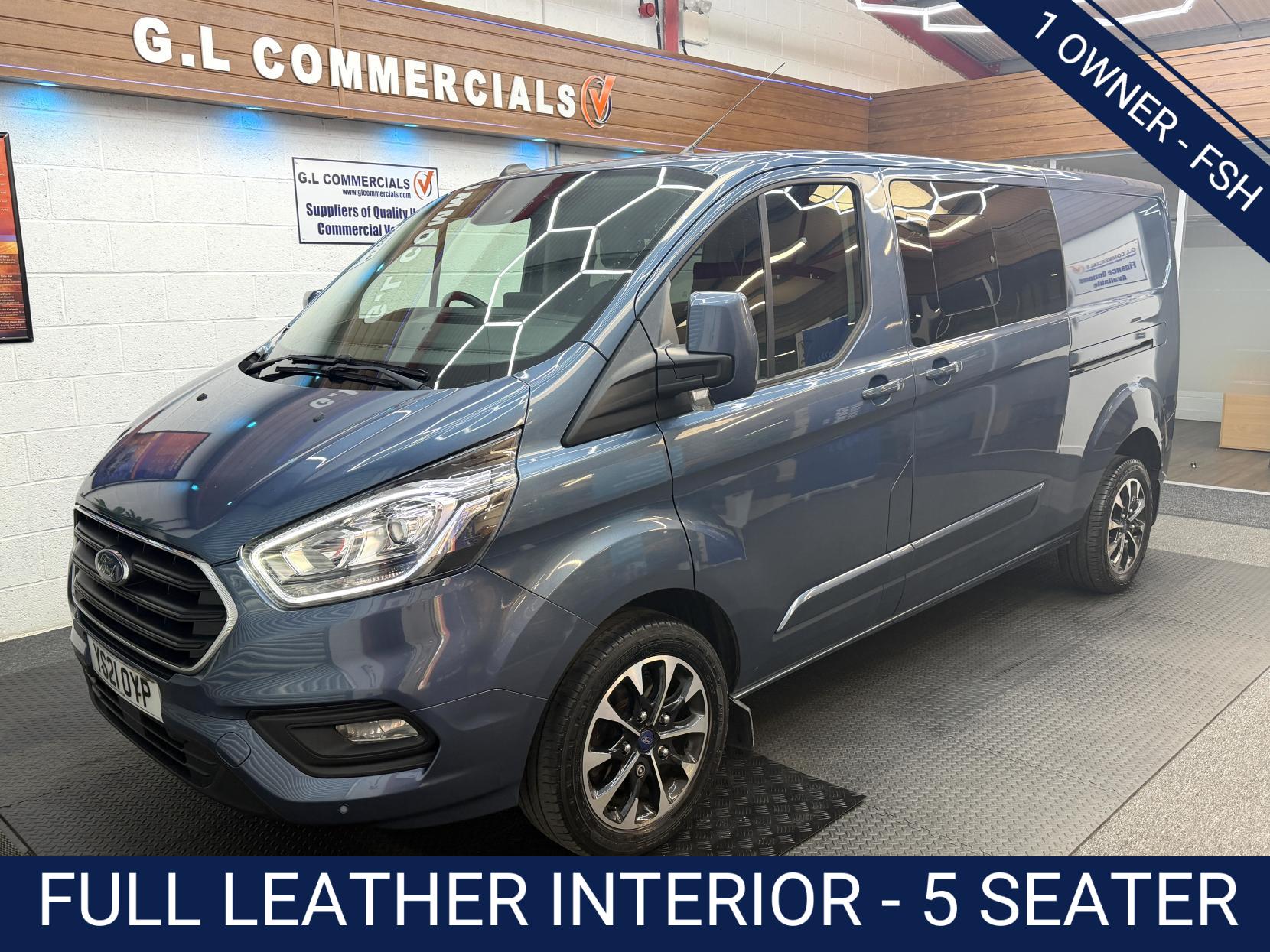 2021 Ford Transit Custom 2.0 320 EcoBlue Limited Crew Van Double Cab 5dr Diesel Manual L2 H1 Euro 6 (s/s) (6 Seat) (130 ps) - Image 1